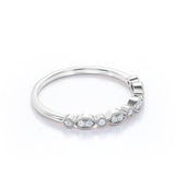 0.25 Carat April Birthstone Art-Deco Wedding Band