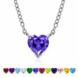 Gorgeous 2 Carat Heart Cut - Alexandrite - June Birthstone Pendant Necklace in 18K  Gold Plating for Women