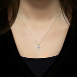 Certified - 2 Carat Pear Cut Moissanite - Elegant Pendant Necklace - 18K Yellow Gold Plating Over Silver
