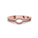 Pair of 0.50 Carat Round cut Art Deco Wedding Ring Band