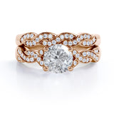 1 Carat Round Lab Diamond Infinity Bridal Set