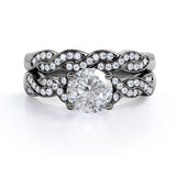 1 Carat Round Lab Diamond Infinity Bridal Set