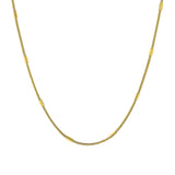 JeenMata 16-18 Inches Bar Link Snake Chain Necklace in Yellow Gold Plating - Fashion Necklace for Everyday Wear