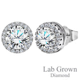 1-Carat Round Cut Stud Earrings
