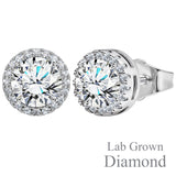 1-Carat Round Cut Stud Earrings