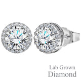1-Carat Round Cut Stud Earrings