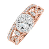 2.5 Ct  Round Lab Diamond Twist Infinity Bridal Set