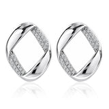 Elegant Square Frame Stud Earrings – Modern Fashion Jewelry
