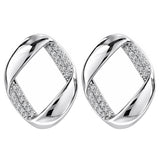 Elegant Square Frame Stud Earrings – Modern Fashion Jewelry