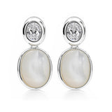 Elegant White Stone Dangle Earrings – Classic Fashion Jewelry