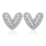 Sparkling Heart Earrings – Sweet Romantic Stud Jewelry