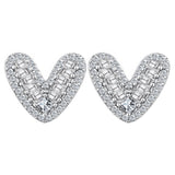 Sparkling Heart Earrings – Sweet Romantic Stud Jewelry