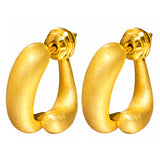 Elegant Matte Gold Minimalist Hoop Earrings – Modern Everyday Jewelry