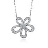 Delicate Blossom Pendant Necklace – Elegant Floral Sparkling Jewelry