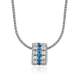 Elegant Curved Ribbon Pendant Necklace for Women – Modern Sparkling Jewelry