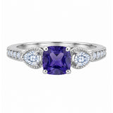 1.35 Ct Cushion Lab Alexandrite Vintage Engagement Ring