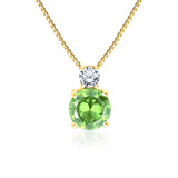 3.75 Carat Birthstone Dangling Round Cut Necklace