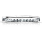 Channel Design 0.15 TCW Princess Cut Wedding Band
