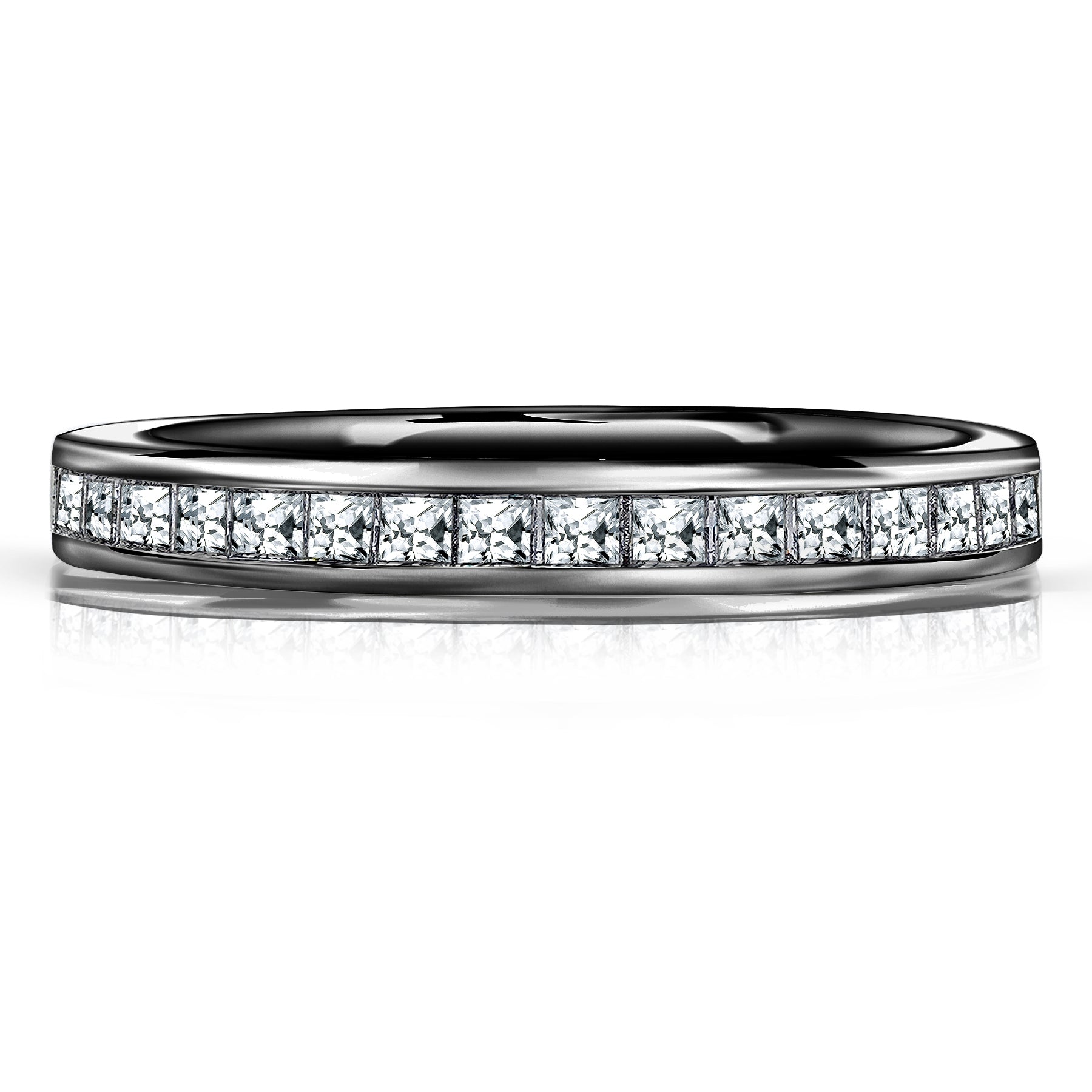 Channel Design 0.15 TCW Princess Cut Wedding Band