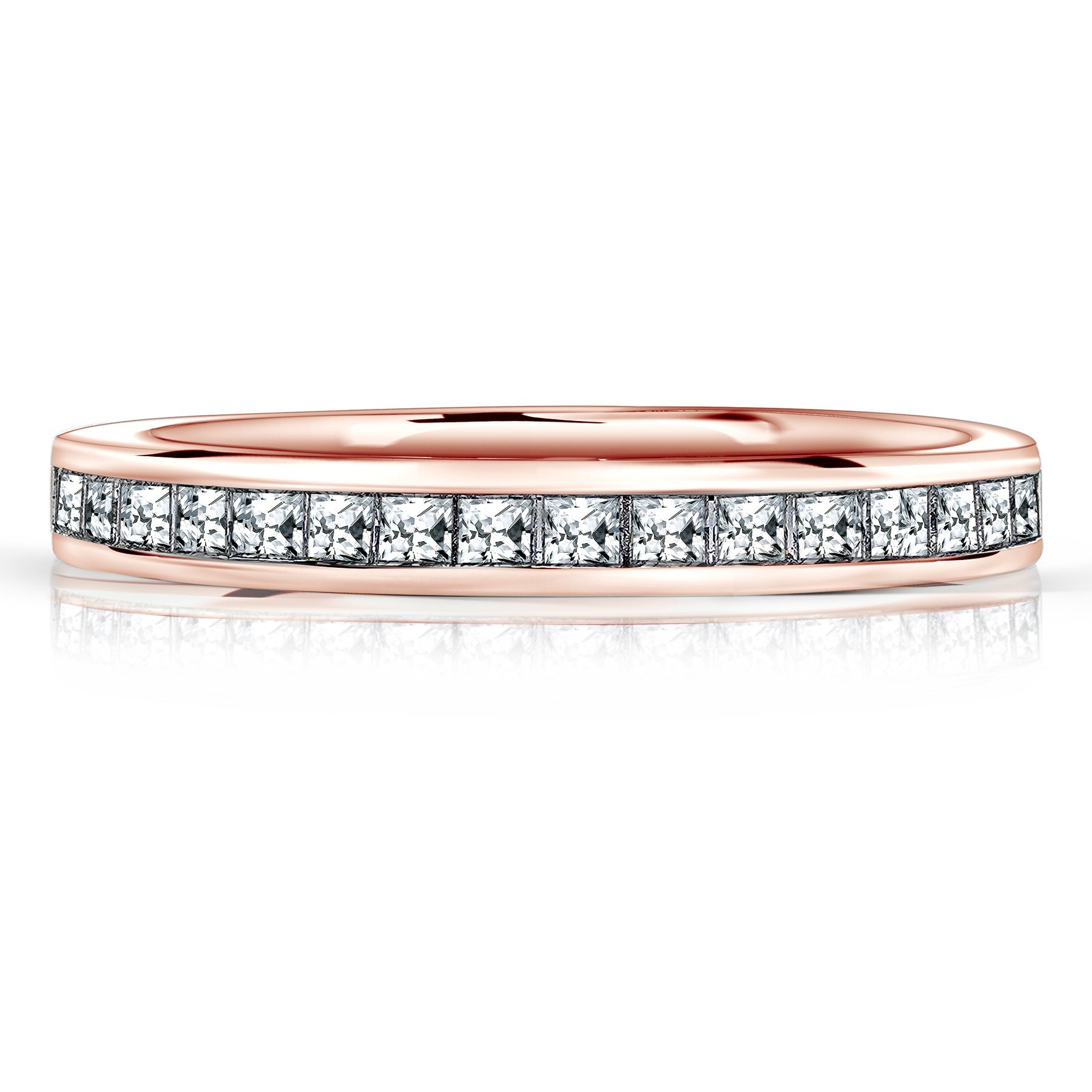Channel Design 0.15 TCW Princess Cut Wedding Band