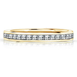 Channel Design 0.15 TCW Princess Cut Wedding Band