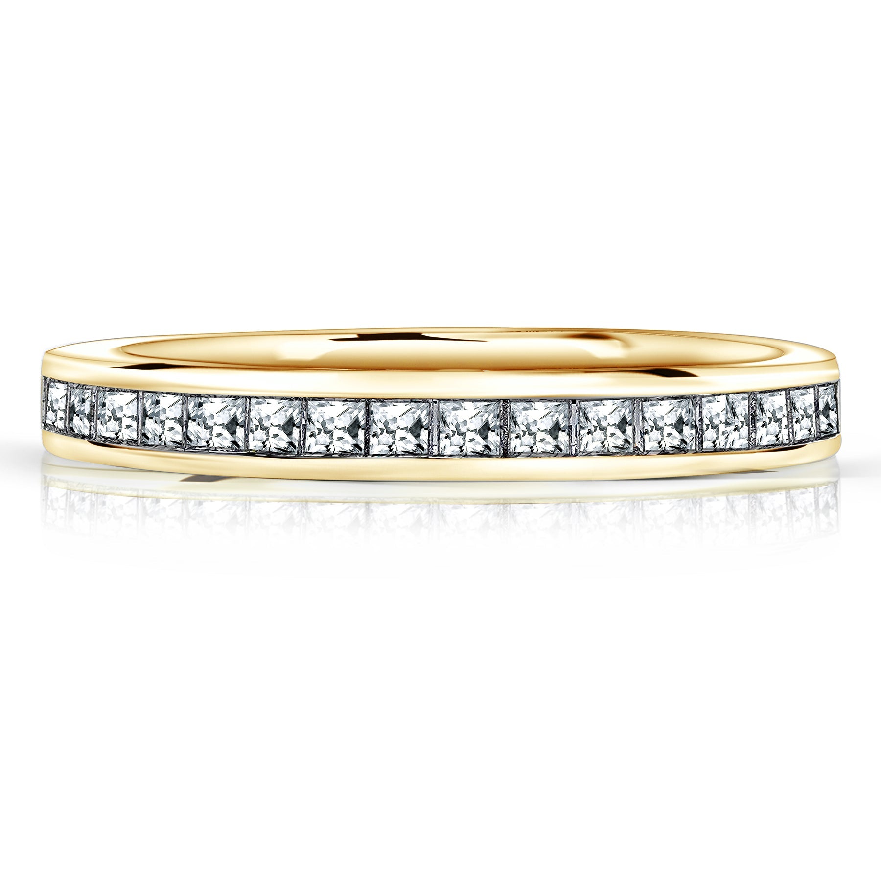Channel Design 0.15 TCW Princess Cut Wedding Band
