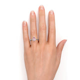 1 Carat Pear Cut October Birthstone Engagement Ring - Wedding Ring - Halo Ring - Pave Ring - Promise Ring - 18K White Gold Plating over Silver