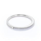 0.30 ct Wedding Band - Stackable Ring - Pave - Dainty Ring
