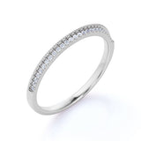 0.30 ct Wedding Band - Stackable Ring - Pave - Dainty Ring