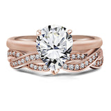 Infinity 1.8 Carat Pear Cut Moissanite Bridal Set