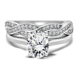 Infinity 1.75 Carat Oval Cut Moissanite Engagement Ring