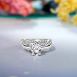 Infinity 1.75 Carat Oval Cut Moissanite Engagement Ring