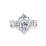 1.25 Carat Pear Cut Moissanite Infinity Bridal Set