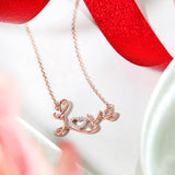 Enchanting Love Lab Diamond Pendant Necklace
