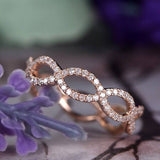 Infinity .50 Carat Round cut Wedding Ring Band