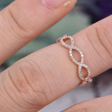 Infinity .50 Carat Round cut Wedding Ring Band