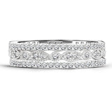1 Carat Round cut Art Deco Wedding Ring Band Trio Set