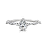 1 Ct Pear Cut Diamond Vintage Engagement Ring