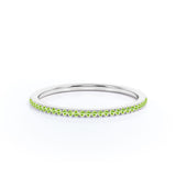 Pave 0.25 Carat Round Cut August Birthstone Wedding Ring