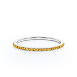 Pave 0.25 Carat Round Cut November Birthstone Wedding Ring