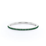 Pave 0.25 Carat Round Cut May Birthstone Wedding Ring