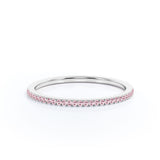 Pave 0.25 Carat Round Cut October Birthstone Wedding Ring