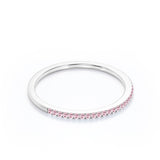 Pave 0.25 Carat Round Cut October Birthstone Wedding Ring