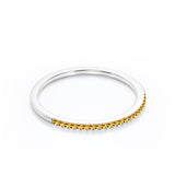 Pave 0.25 Carat Round Cut November Birthstone Wedding Ring