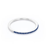 Pave 0.25 Carat Round Cut September Birthstone Wedding Ring