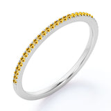 Pave 0.25 Carat Round Cut November Birthstone Wedding Ring