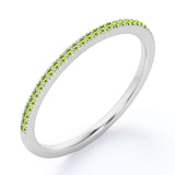 Pave 0.25 Carat Round Cut August Birthstone Wedding Ring