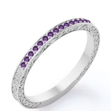 Victorian 0.25 Carat February Birthstone Wedding Band