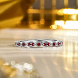 0.25 Carat January Birthstone Art-Deco Wedding Band