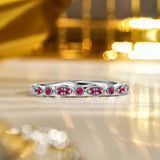 0.25 Carat July Birthstone Art-Deco Wedding Band
